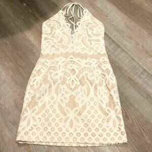 Tobi White Lace Dress-Size Medium